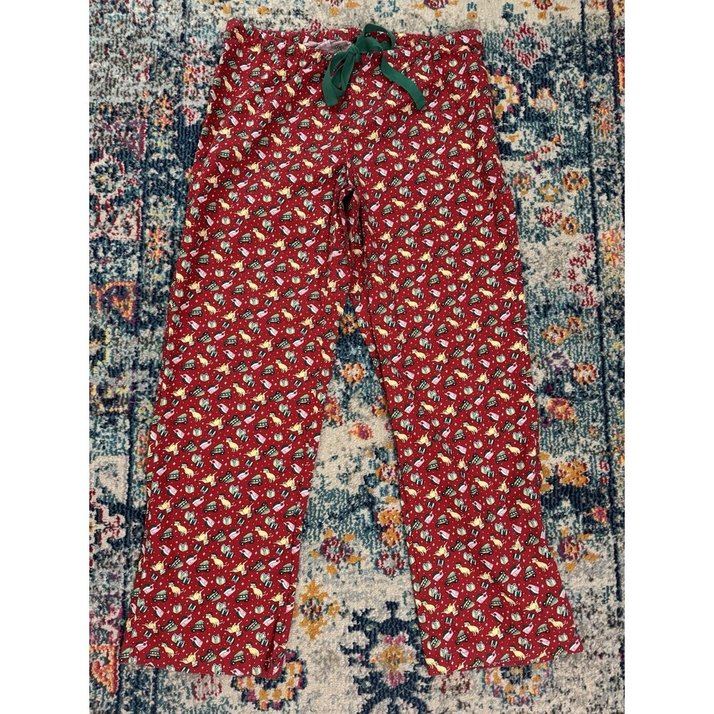 Vineyard Vines Christmas Pajama Pants Dog Whale Presents Unisex Sz Medium‎